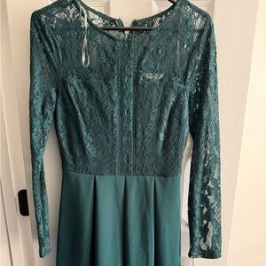 Hunter green speechless long sleeve dress
